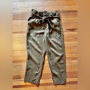 Aerie High Waisted Paper Bag Pants